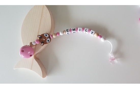 Schnullerkette Motiv "Rehkitz"