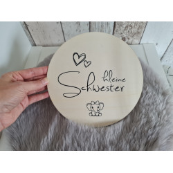 Holz-Scheibe "klein" mit Wunschmotiv 