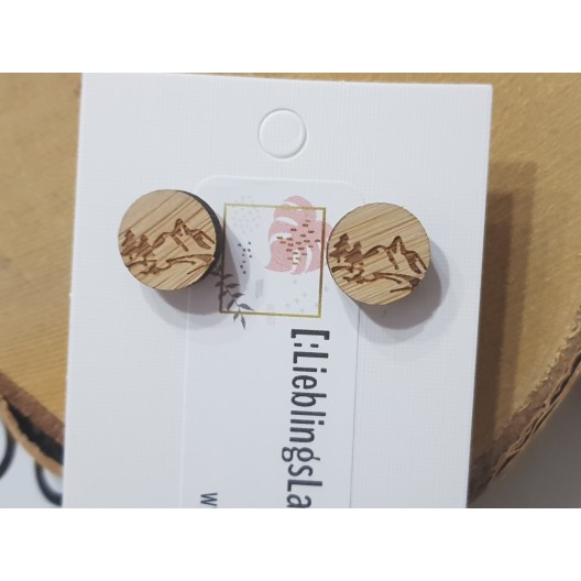 Ohrstecker Holzoptik 